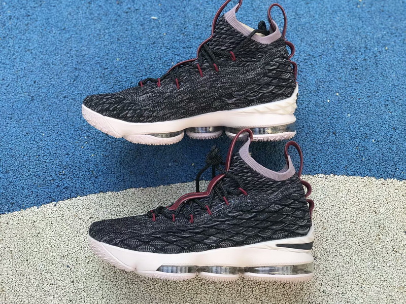 Authentic Nike LeBron 15 Black-Black-Taupe Grey